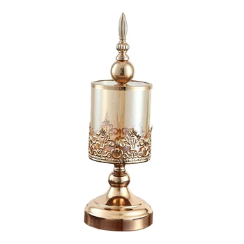 

Candlestick Pillars Luxury Rose Gold Wedding Decoration Candle Holder Metal