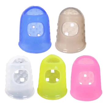 

12 Pcs Thin Guitar Thumb Picks Finger Cap Protect Fingers for Splicing Line Pressing Elastic Ukulele Finger Hat can CSV