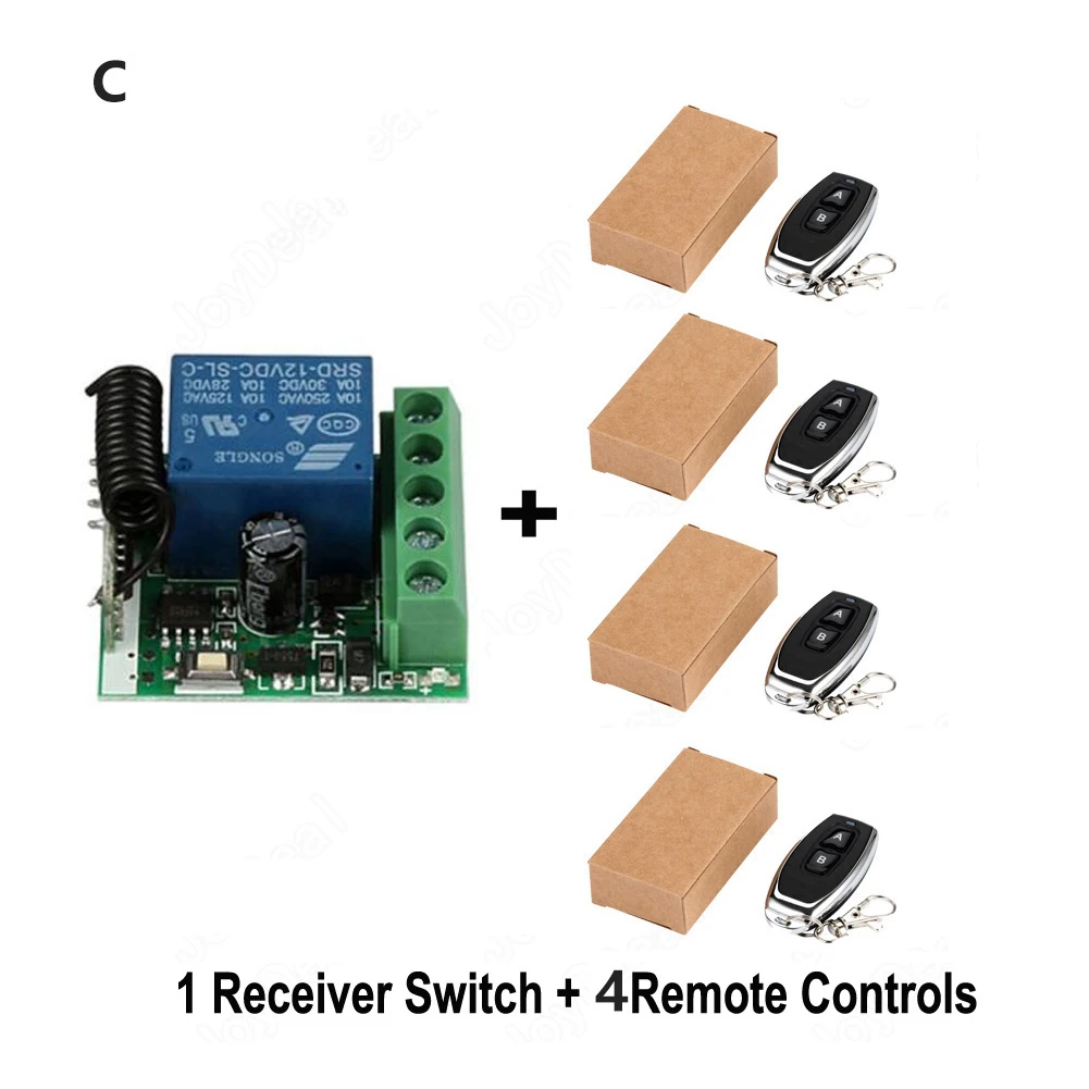 433 МГц Универсальный беспроводной пульт дистанционного управления DC 12 В 1CH релейный модуль приемника и РЧ передатчик электронный замок управления DIY