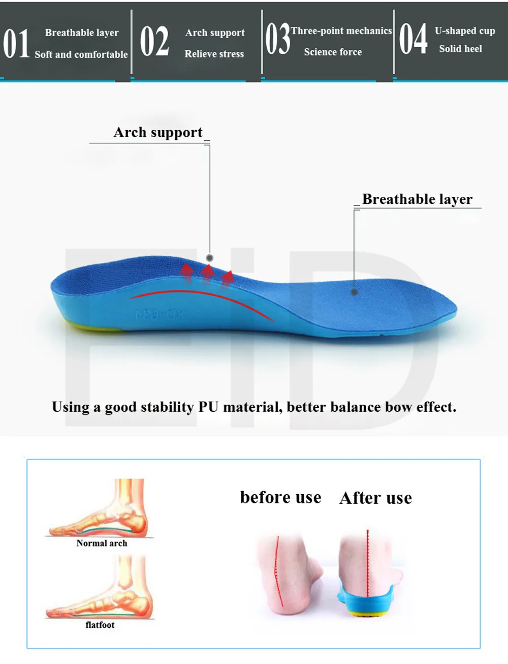 ИД EVA ортопедические стельки для детей плоскостопие ортопедическая стелька ортопедическая Арка опорные вкладыши для ног обуви вставка