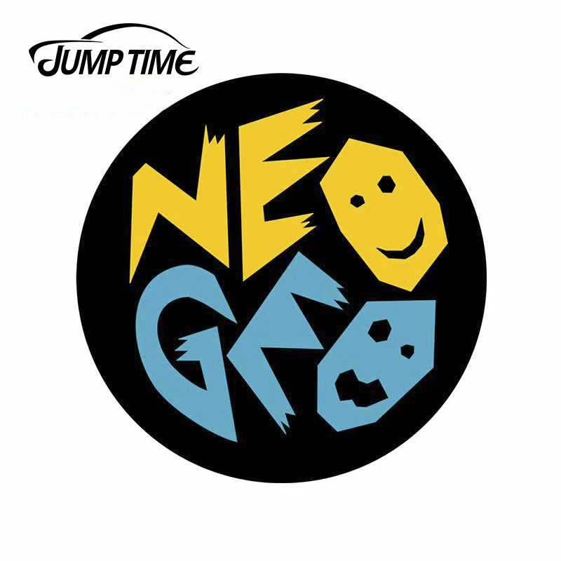 Время скачка 13x12,1 см для Neo Geo, круглые знаки, автомобильные наклейки на лобовое стекло, искусственная Защита от царапин, мультяшный Стайлинг автомобиля