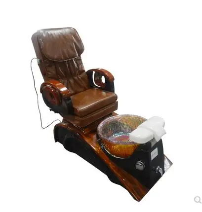 Electric foot massage chair retro sofa chair reclining foot bath spa stool Manicure and eyelash salon manicure bed massage