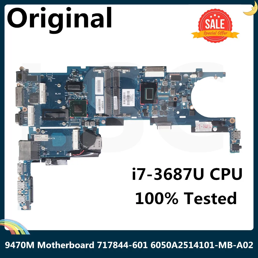 СОП для HP 9470M материнская плата ноутбука 717844 601 501 001 аккумулятор большой емкости с