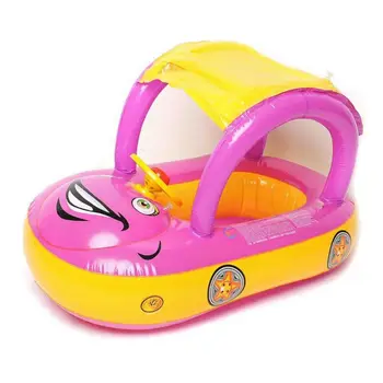 

Baby Child Car Model Swim Ring Toddler Inflatable Boat Float Kids Swimming Seat K1KC