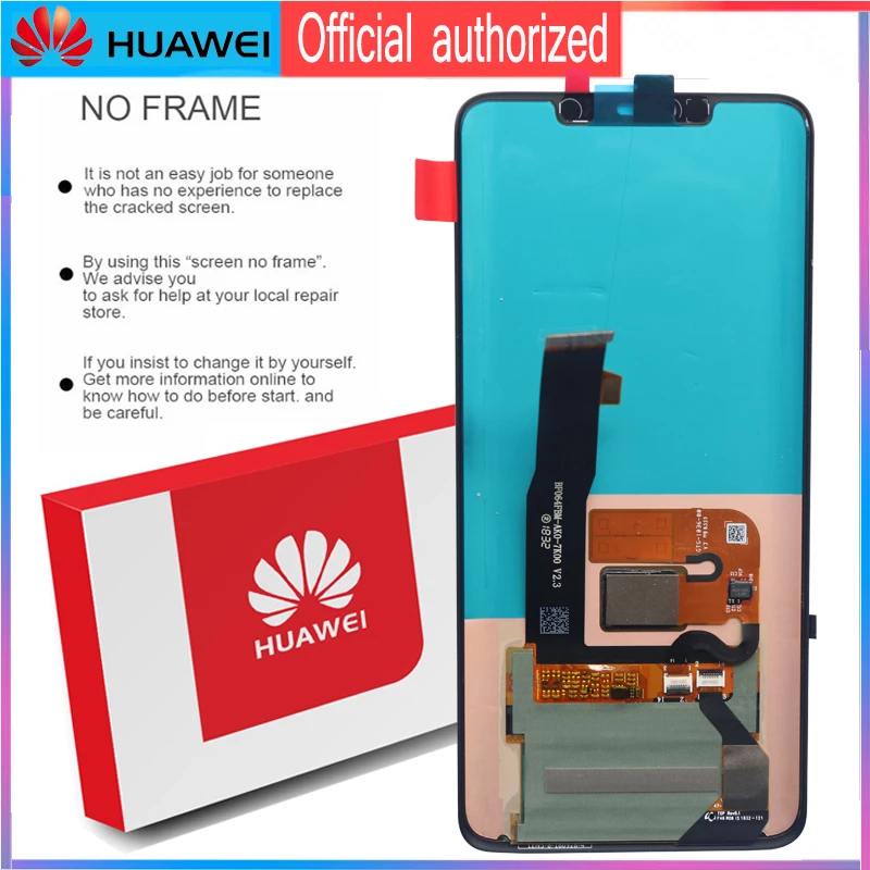 6,39 ''дисплей с рамкой для замены отпечатков пальцев для huawei mate 20 Pro lcd кодирующий преобразователь сенсорного экрана в сборе