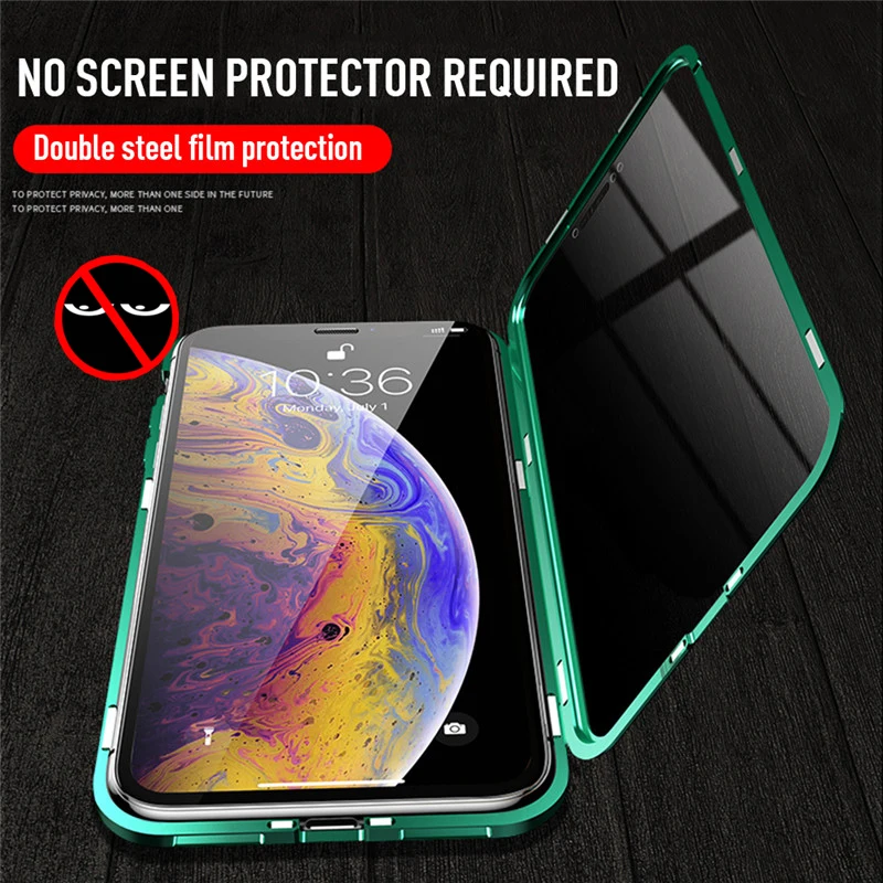 Противоскользящий встроенный металлический магнитный чехол для iphone 7 8 Plus X XR XS MAX