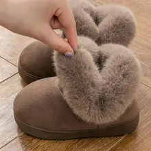 

Warm Shoes Flat Kids Autumn Winter Boots Children Unisex Thick Keep Fluffy Non-Slip High-Top 2021