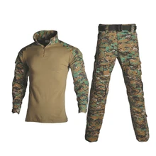 Мужская Военная тактическая рубашка и штаны армейский Лесной цифровой камуфляж охотничий страйкбол Пейнтбол БДУ Боевая униформа быстросохнущая