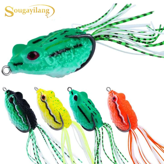 Sougayilang 1pcs Mini Soft Plastic Frog Fishing Lure 4 Color Crank Baits  Snakehead Bass Fake False Bait Topwater Fishing Tackle - AliExpress