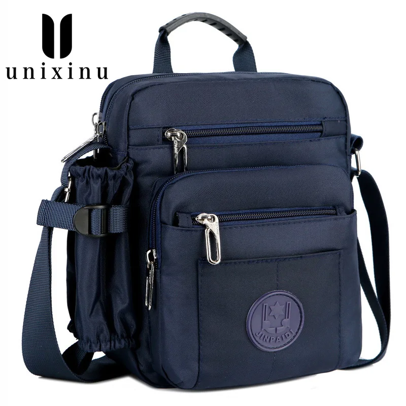 Fashion Mini Men Shopping Handbags All-match Male Solid Small Shoulder&Crossbody Bags Versatile Solid Casual Nylon Flap Carrier