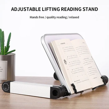 

Reading Rest 360 Degree Adjustable Book Stand Home School Kitchen Cookbook Aluminium Alloy Laptop Holder Foldable Strong Bearing