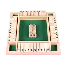 New 8 Dice Version Deluxe Four Sided 10 Numbers Shut The Box Board Game Set Dice Party Club Drinking Games for Adults Families