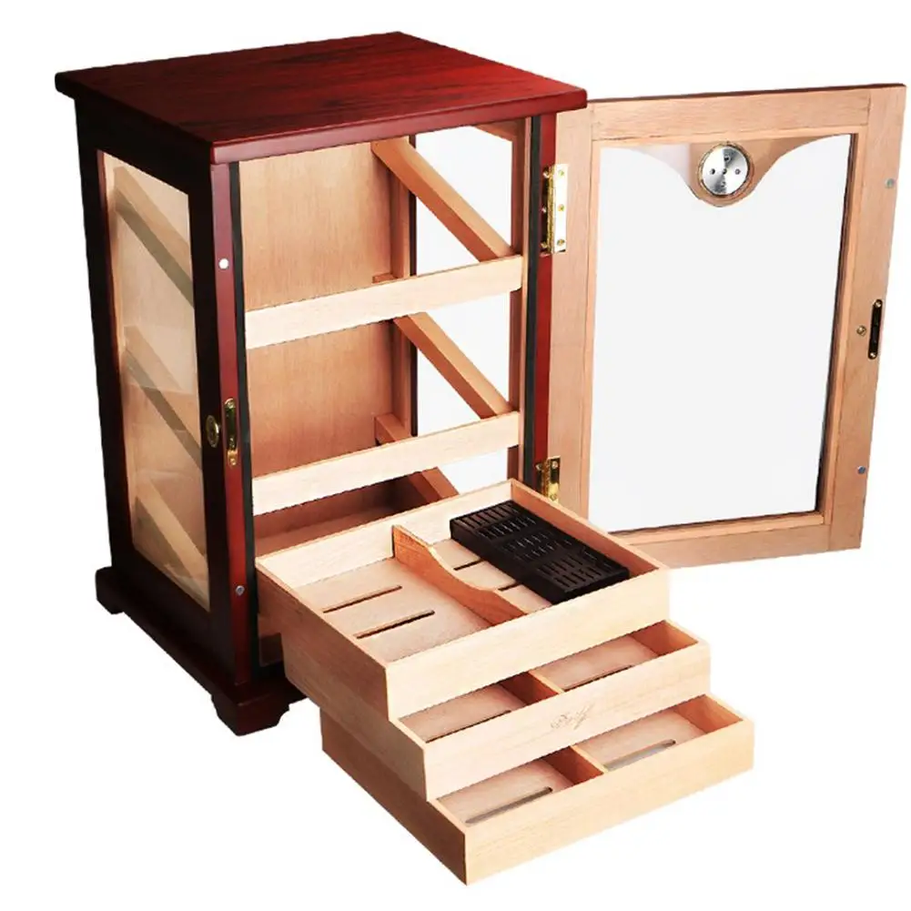 Прямоугольный увлажнитель для сигар портативный курительная сигара Humidor табак гигрометр полоса сигарета коробка аксессуары для сигар
