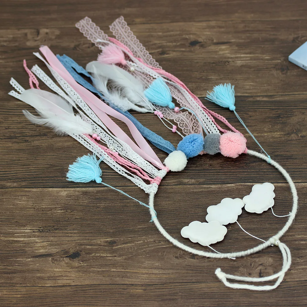 INS Hipster Creative Dreamcatcher Cloud Hanging Decoration GIRL'S Room Decoration Clouds And Month Wind Chime Pendant Dreamcatch