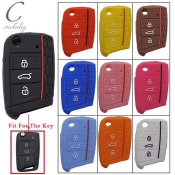 

Cocolockey Silicone Car Key Cover Case Holder for VW Polo 2016 Golf 7 MK7 for Skoda Octavia Combi A7 for SEAT Leon Ibiza CUPTRA