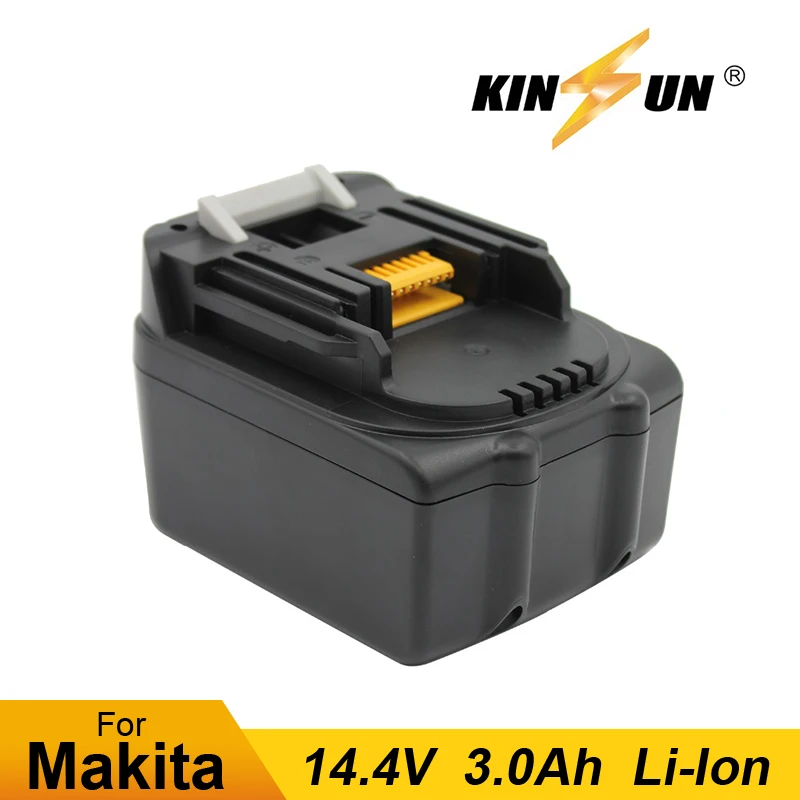 Аккумуляторная батарея KINSUN 14 4 V 3.0Ah Li Ion для аккумуляторной дрели Makita BL1430 194065 3 194066 1