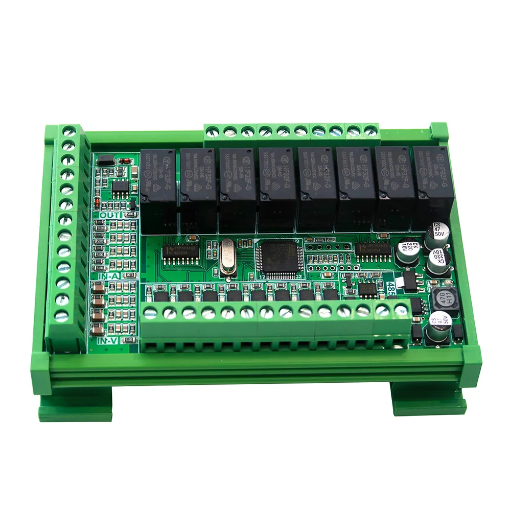 Modbus RTU 8 Way Relay Module 8AI 1AO Analog Input Output 485 Communication Board 8DI/8DO Digital Relay Industrial Module