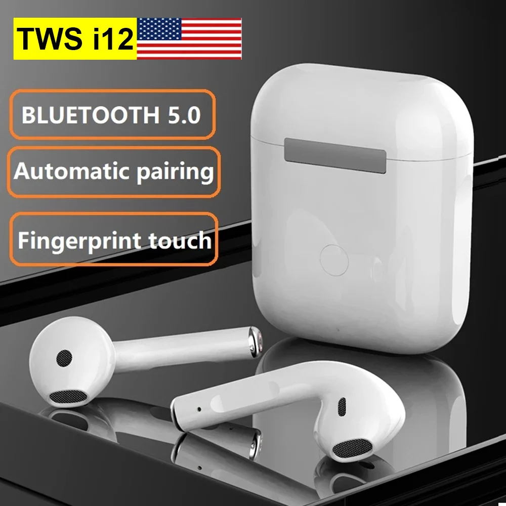 Беспроводные мини-наушники i12 TWS Bluetooth-наушники-вкладыши гарнитура наушники