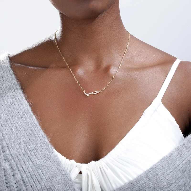 Simple Mama Letter Pendant Necklaces For Mother Golden Stainless Steel Mom Name Choker Necklaces Collier Charming Mother's Gifts