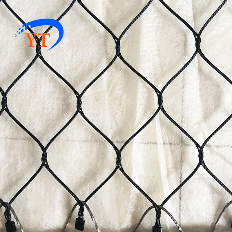 Black Stainless Steel Cable Netting for Stairway 2.0 MM Rope Wire