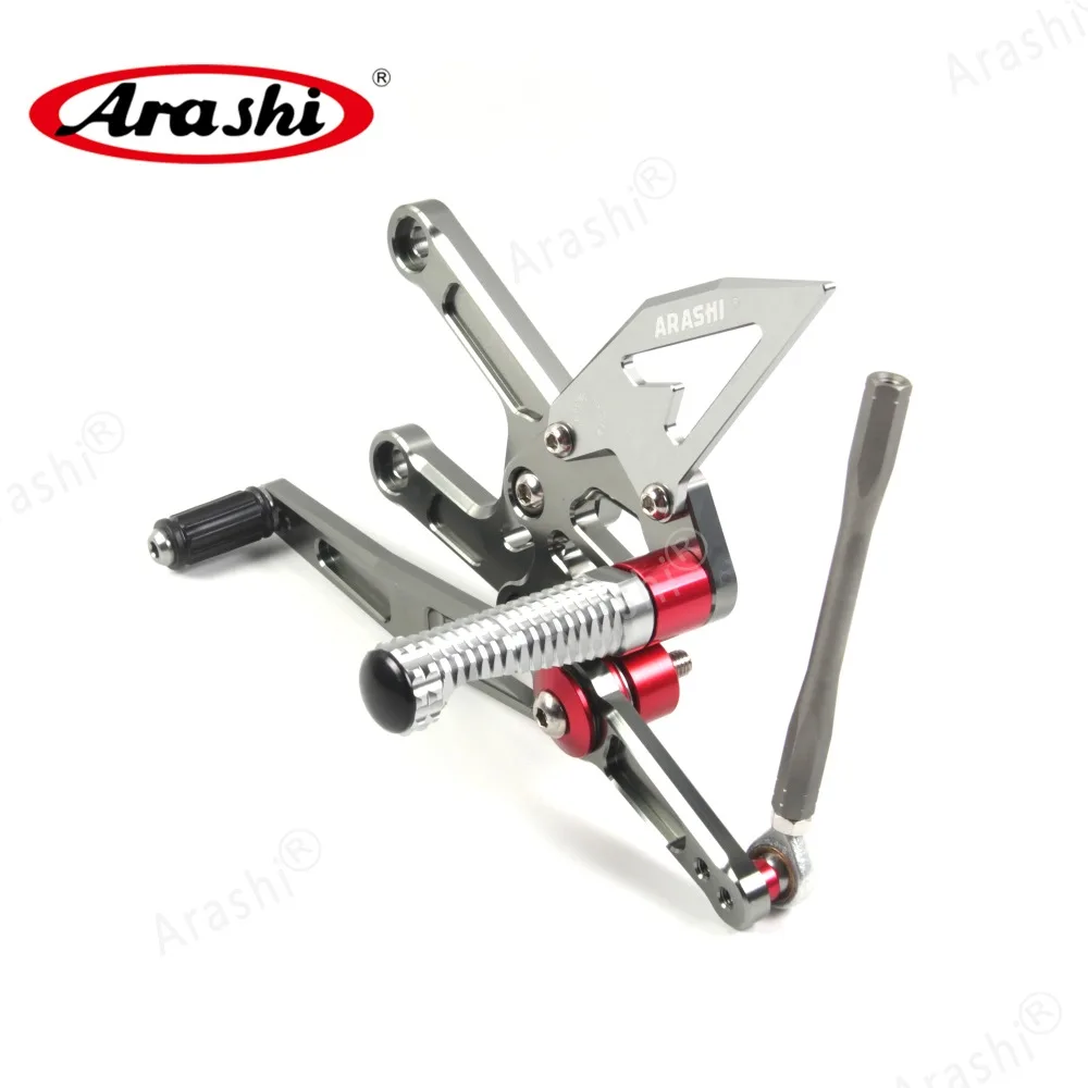 Arashi YZF R6 CNC регулируемая подножка для YAMAHA R6 Rider Rearset подножки аксессуары для мотоциклов 17