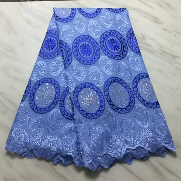 Африканская Вощеная кружевная ткань, Вышитое бордовое нигерийское кружево для невесты, французская бисерная кружевная ткань для женского платья - Цвет: blue