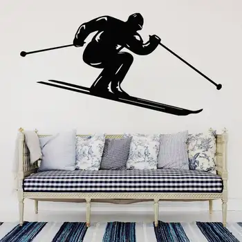 

Room Decoration Skiing Wall Decal Ski waterproof Vinyl Sticker home decor for living room Teens bedroom art DIY mural