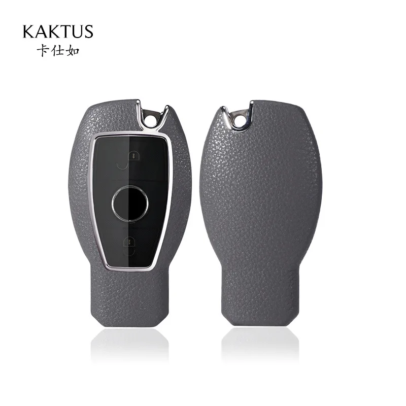 

2021 Luxury Fashoin Leather Car Key Purse Protective Cover Case Keychain for Mercedes Benz A Class B C E S Class Car Accessories
