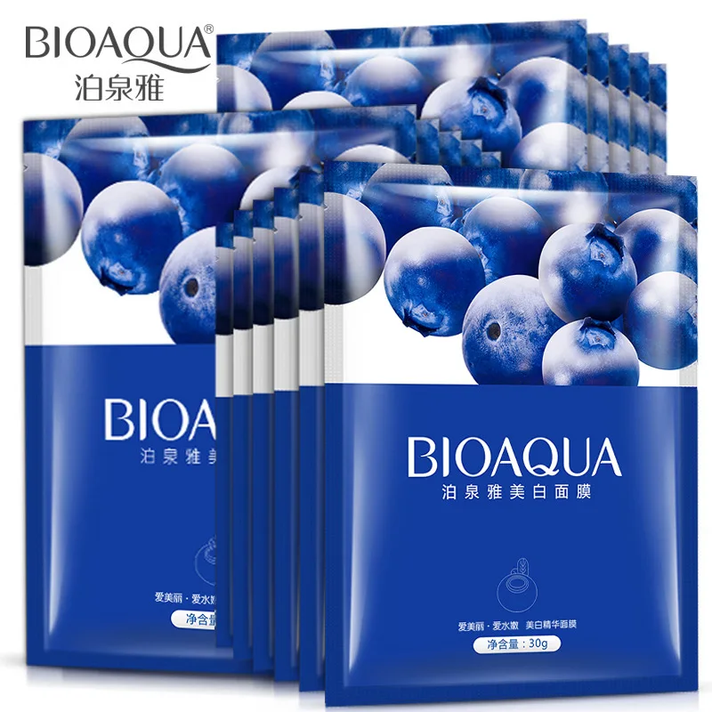 BIOAQUA маска для ухода за кожей черники увлажняющая отбеливающая удаления черных