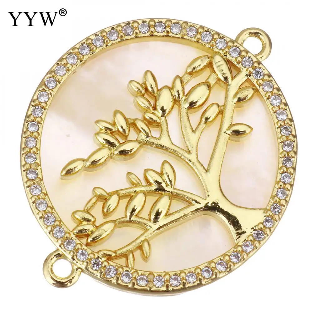 10pcs/lot Plant Tree Double Hole Charms Rope Cord Chains Connector For Bracelet Pendants Necklace DIY Jewelry Making Accessories