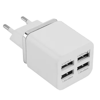 

4 Ports USB Travel Wall Charger Multi Power Adapter Pack EU Plug for iPod for iPhone for Digital Camera USB Devices