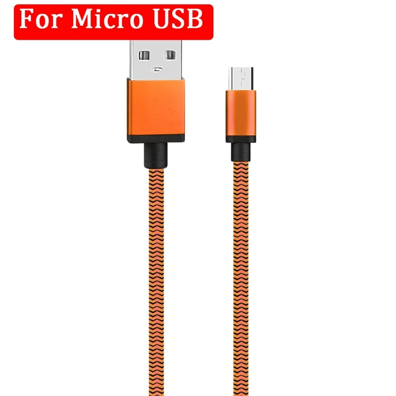2 м данных USB зарядное устройство кабель Магнитный кабель Micro usb type C Быстрый Android данных зарядное устройство Быстрая зарядка длинный провод шнур - Цвет: Micro USB Orange