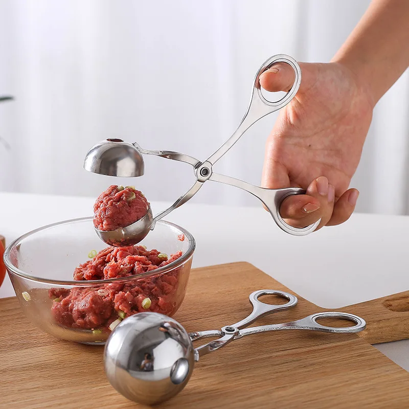 Máquina de relleno de croquetas de albóndigas de acero inoxidable, molde  antiadherente de pescado helado, accesorios de cocina para el hogar, 2