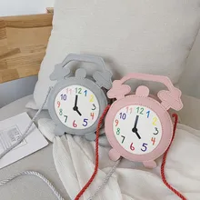 Маленькая сумка через плечо с будильником, женская новая модная повседневная сумка через плечо, стильные вечерние сумки# xm3