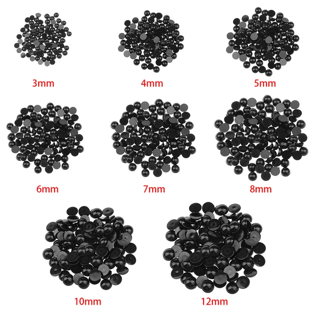100Pcs 3-12mm Black Plastic Safety Eyes For Bear doll Animal Puppet DIY Crafts Children Kids Toys Eyes Accessories 6