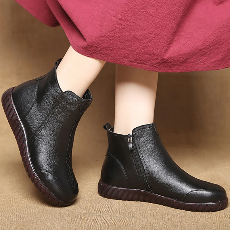 non slip leather boots