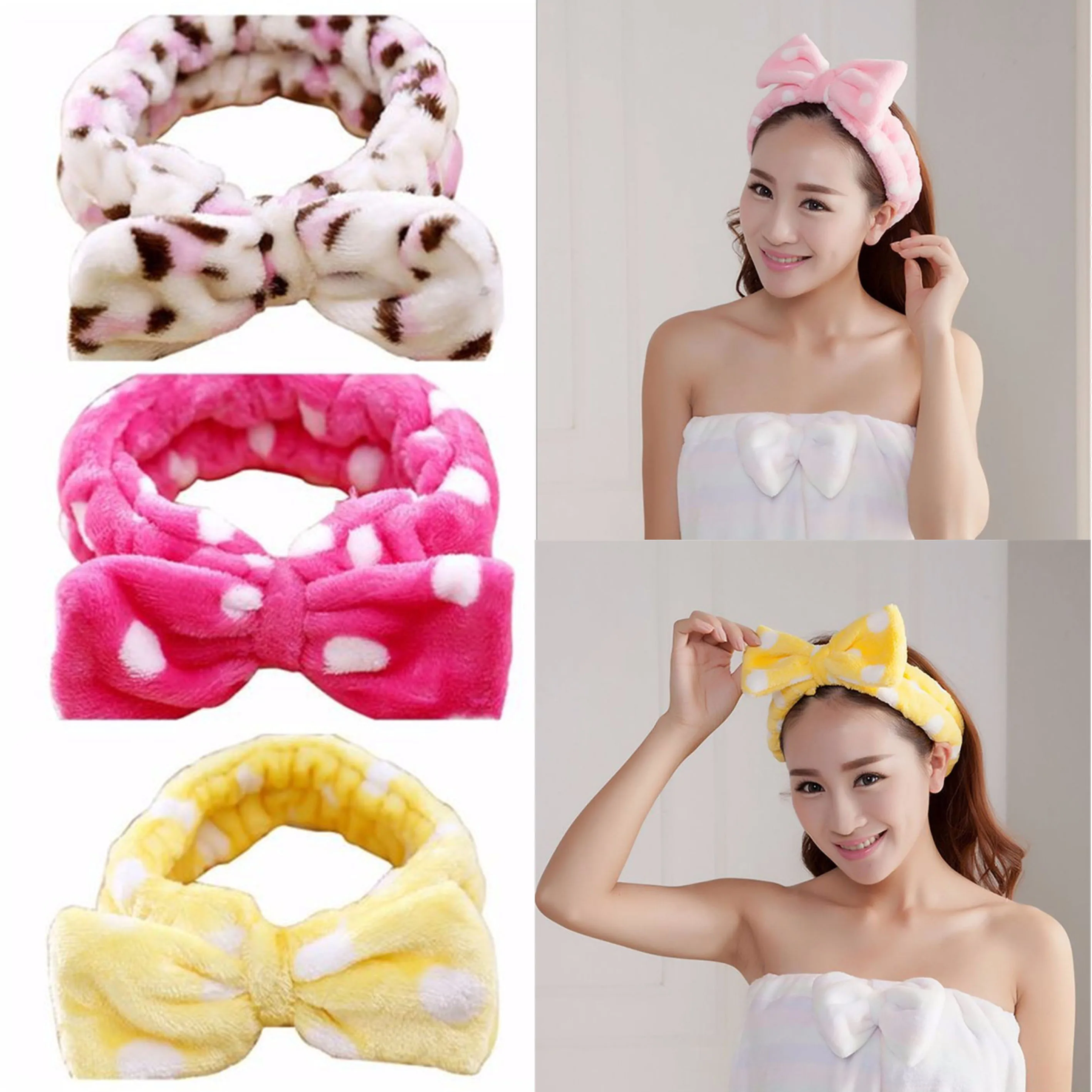 

2022 Мягкая повязка на голову из кораллового флиса для спа-процедур, макияжа лица, эластичная повязка для волос для женщин, спортивные водовпитывающие аксессуары для волос