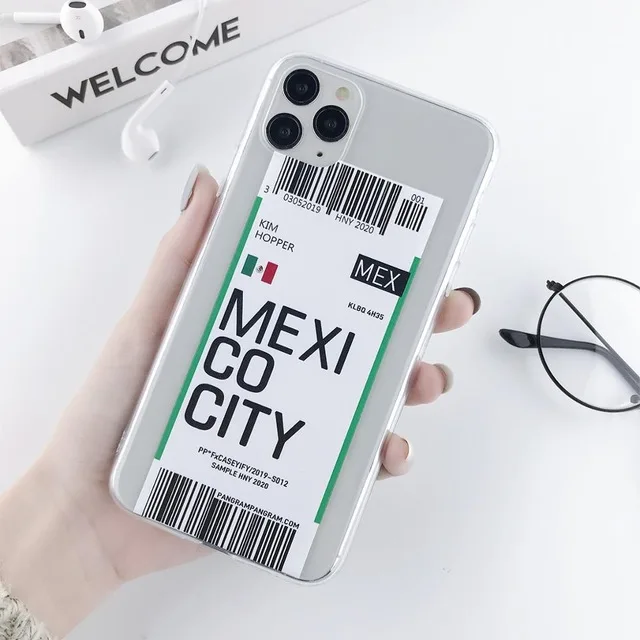 Moskado чехол с воздушным давлением для iPhone 11 X XR XS Max воздушный билет штрих-код этикетка мягкий термополиуретановый чехол для iPhone 6 6S 7 8 7Plus - Цвет: AC8876