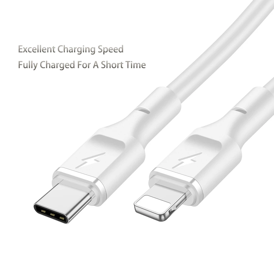 USB PD кабель type C кабель для зарядки для iPhone X XS XR 8 12 Вт PD 2.4A Быстрая зарядка 8 pin Синхронизация данных для Macbook iPad iPod