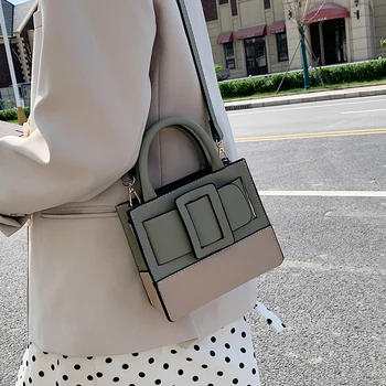 

Small Contrast Color Pu Leather Crossbody Bags For Women 2020 Mini Shoulder Handbags Female Travel Totes Lady Cross Body Bag
