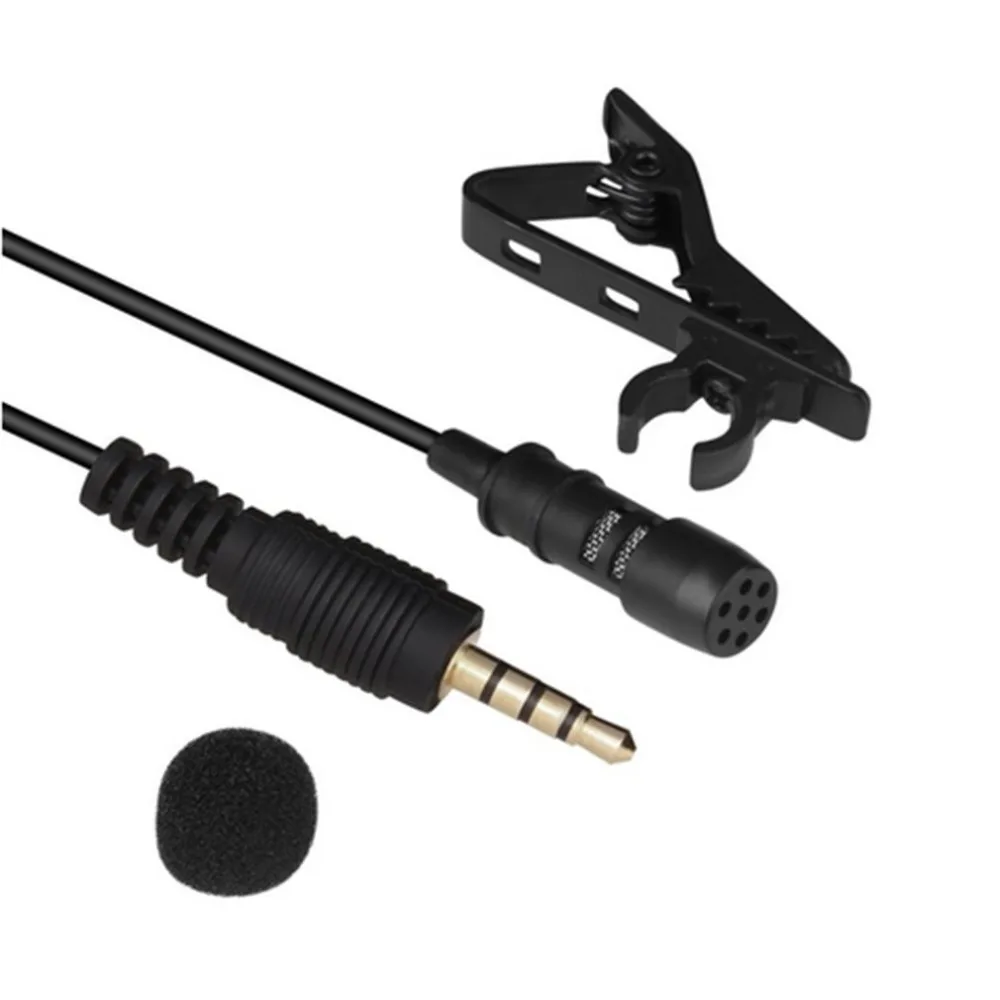 Мини микрофон конденсаторный клип на лацкане петличный микрофон проводной для телефона ноутбука