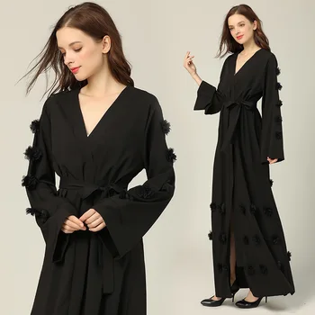 

Muslim Dress Longuette Woman Muslim Lady's Robe Ethnic Long Dress Kaftan Indonesia Clothing Turkish women's robe skirt