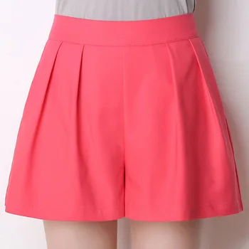 

Casual Active Summer Shorts Gray Women Ladies Straight Elastic Waist Solid High White