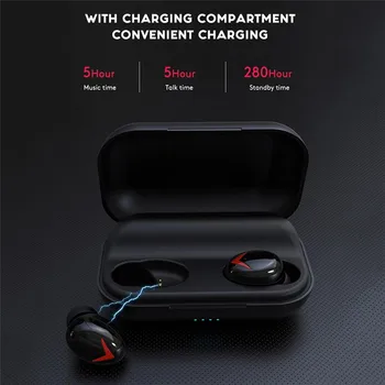 

Mini TWS A8 Bluetooth Earphones Calls To Answer Sport Redial with Charging Box Touch Control InEar Noise Cancelling