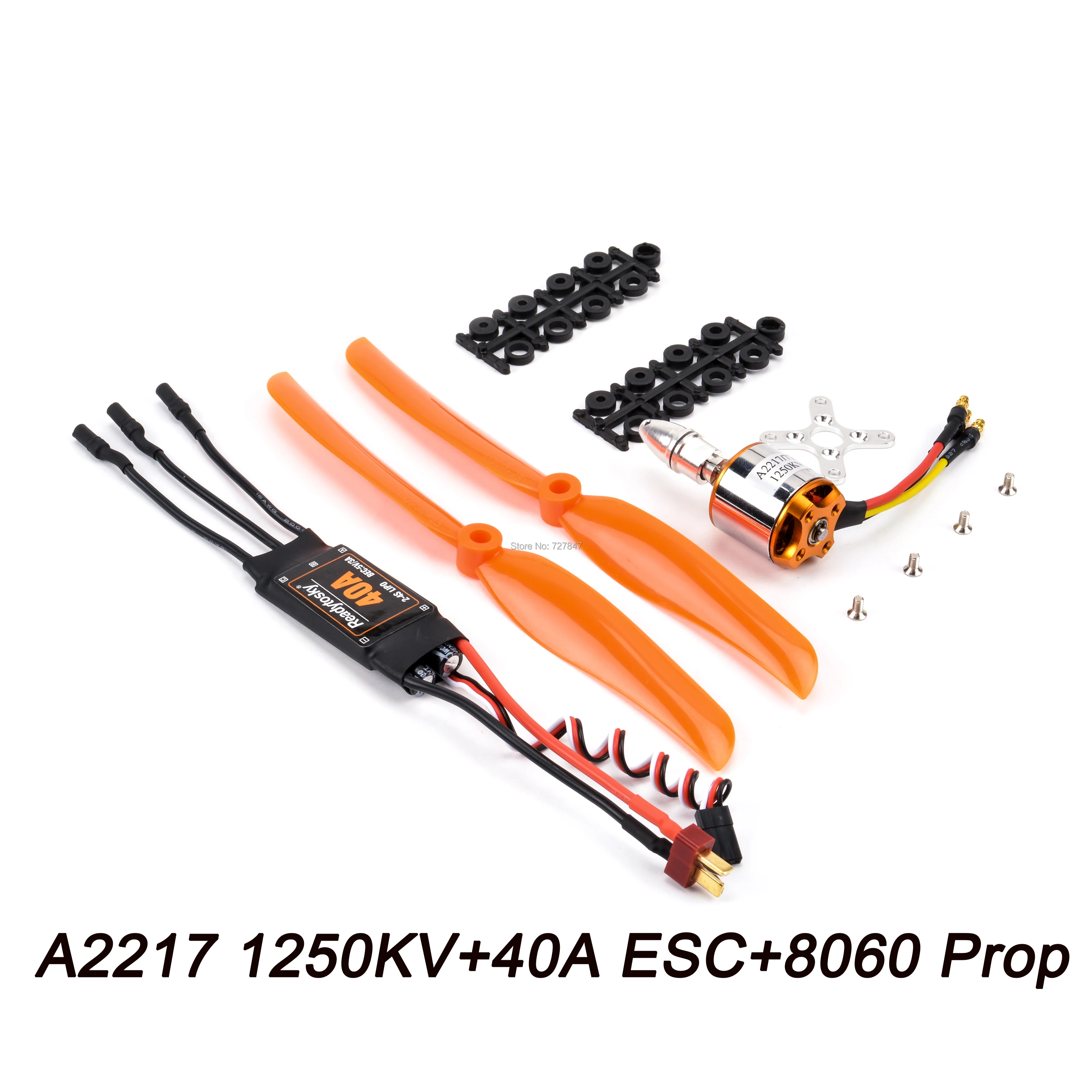 Moteur Brushless 2217 1100KV/1250KV/2300KV avec ESC 40A pour Drone RC