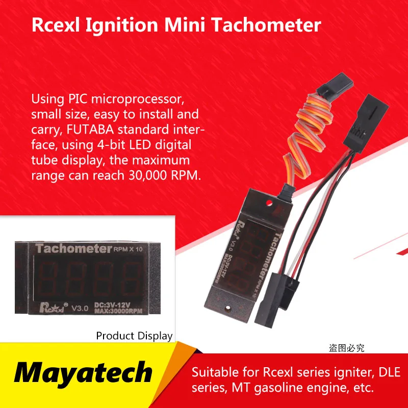 Мини-Тахометр зажигания Rcexl V3.0 измеритель оборотов для бензинового двигателя RC CDI