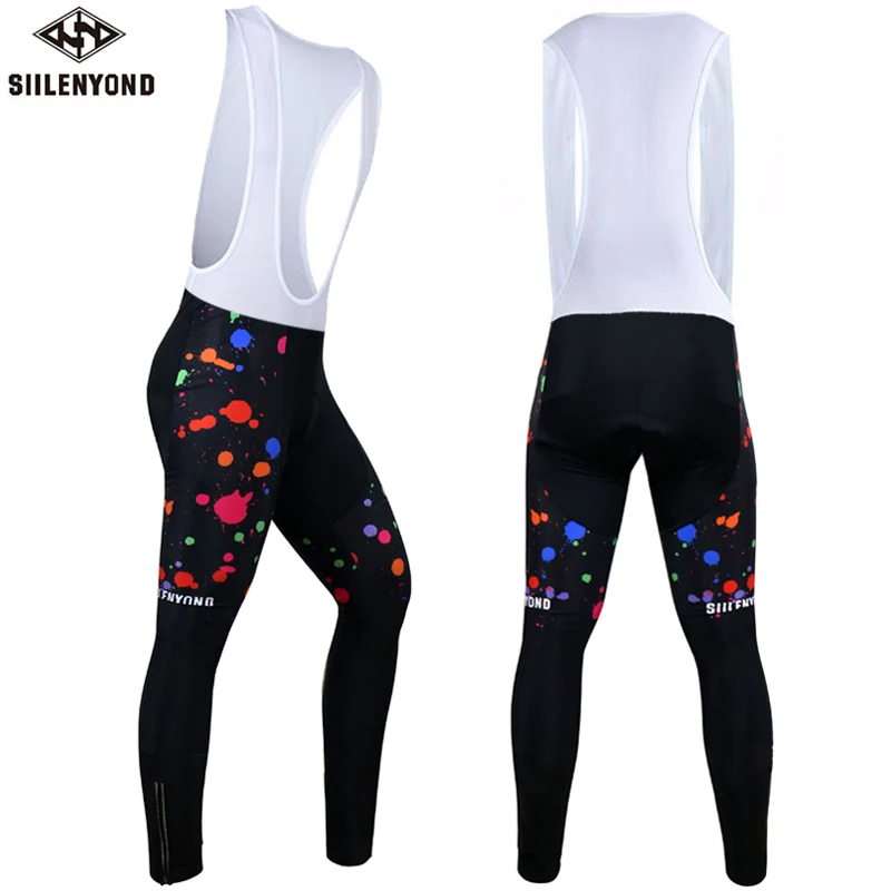 

Siilenyond Winter Pro Mountain Bike Pants Thermal Fleece Cycling Bib Trousers 3D Gel Padded Keep Warm Bicycle Bib Cycling Tights