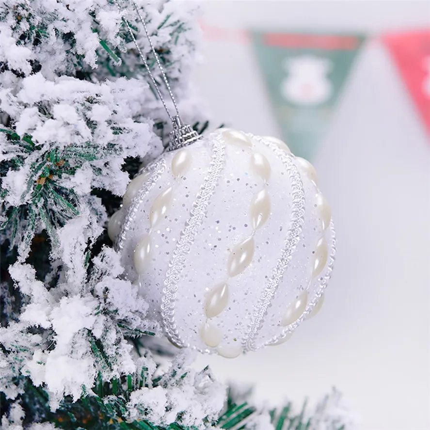 Новинка, Рождественские шары 8 см, 1 шт, пенный Рождественский шар, украшения для рождественской елки, декор для рождества, праздника 1025#30
