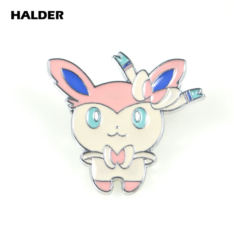 Аниме halder Pokemon Monsters Eevee Броши Одежда рюкзак шпильки сумочки значок украшения, аксессуары в подарок для детей для женщин и мужчин