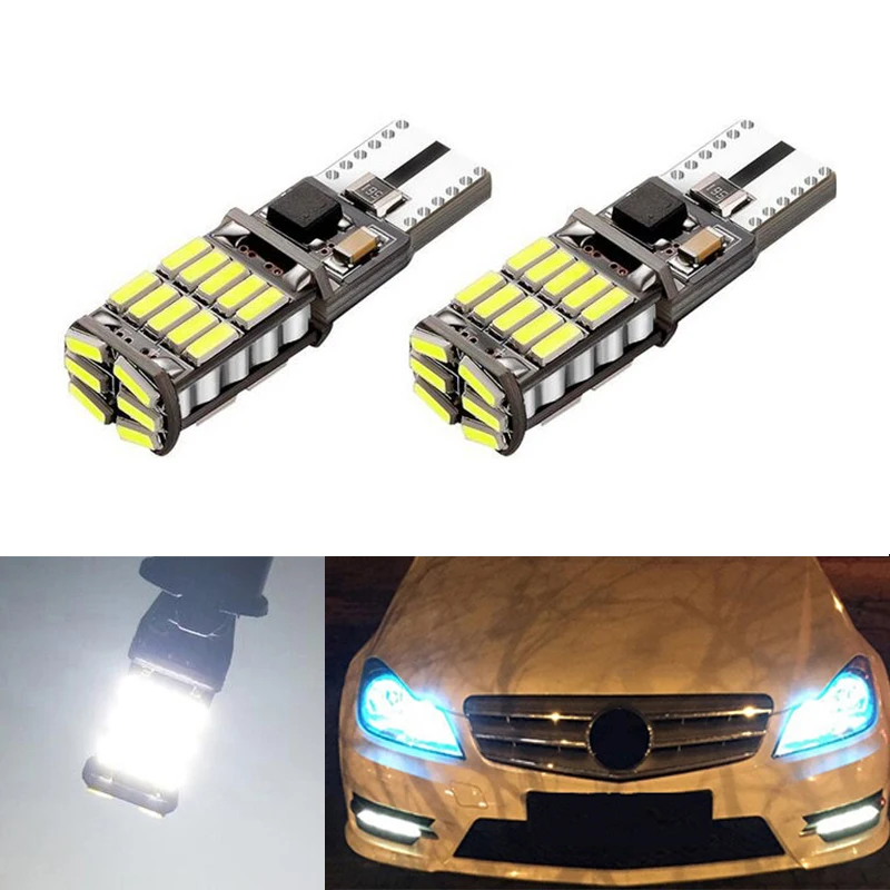

2x T10 W5W 4014smd LED Clearance Light with Projector Lens For Mercedes Benz W221 W220 W163 W164 W203 C E SLK GLK CLS M GL